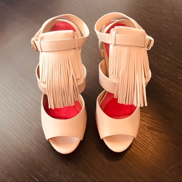 Charles Jourdan Shoes - NWOT Charles Jourdan Stilettos with Fringe